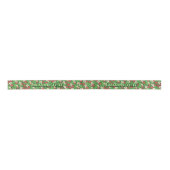 Strawberry Background Pattern Satin Ribbon Lint (Voorkant)