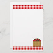Strawberry Basket Stationery Briefpapier (Voorkant / Achterkant)