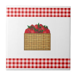 Strawberry Basket Tile Tegeltje