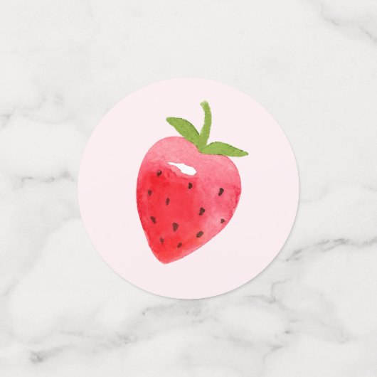 Strawberry Berry Eerste 1e Verjaardagsfeest Confetti (Kleine voorkant)