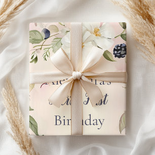 Strawberry Berry Eerste 1e Verjaardagsfeest Tissuepapier