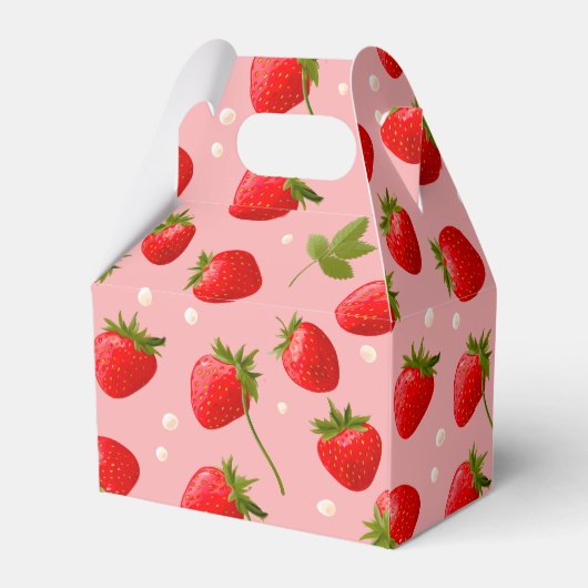 Strawberry Berry Eerste Verjaardagsfeestje Favor Bedankdoosjes (Achterkant)
