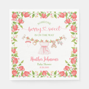 Strawberry Berry Sweet Clothesline Baby shower Servet