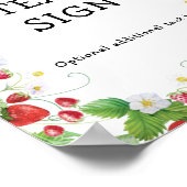 Strawberry Berry Sweet Custom Text | Teken van par Poster (Hoek)