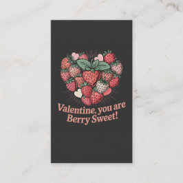 Strawberry Berry Sweet Kids Valentines Day Informatiekaartje