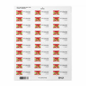 Strawberry Birthday Cute Return Address Etiket (Full Sheet)