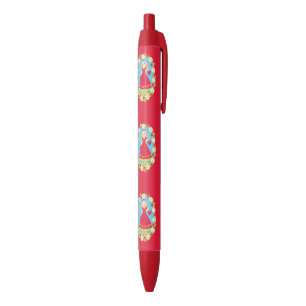Strawberry Birthday Party Girl Zwarte Inkt Pen