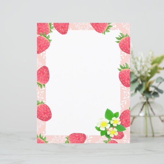 Strawberry Blank Peach Papier Papier (Staand voorkant)