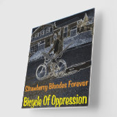 Strawberry Blondes Forever Clock Vierkante Klok (Hoek)