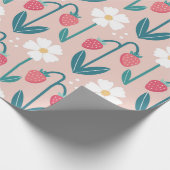 Strawberry Blossom Delight Cadeaupapier (Hoek)