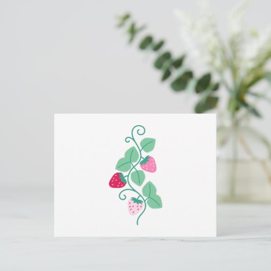 Strawberry Border Briefkaart (Staand voorkant)