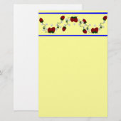 Strawberry Border Briefpapier (Voorkant / Achterkant)