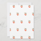 Strawberry Bow Berry Sweet Second Birthday  Kaart (Achterkant)