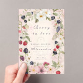 Strawberry Bow Bridal Shower Invitation (In situ (ordinateur de poche))