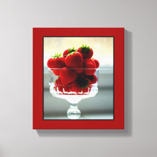 Strawberry Bowl Verpakt Canvas Afdruk (Voorkant)