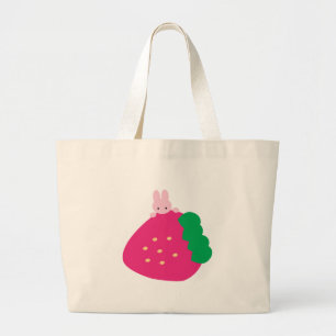 Strawberry Bunny Grote Tote Bag