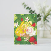 Strawberry Bunny Tea/Briefkaart Briefkaart (Staand voorkant)
