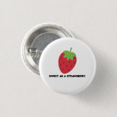 Strawberry Button | Cute Fruit-Themed Pin (Voorkant /achterkant)