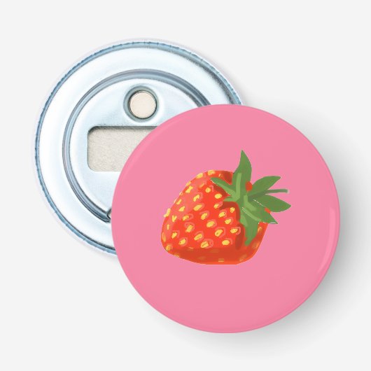 Strawberry Button Flesopener (Voorkant)