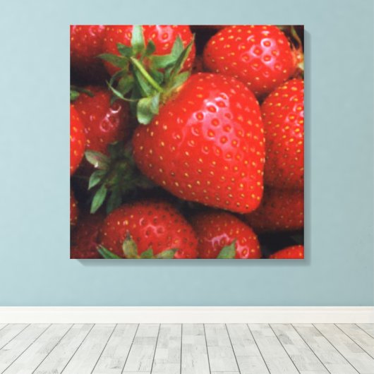 STRAWBERRY CANVAS AFDRUK (Insitu (Houten vloer))