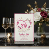 Strawberry Champagne Galentines Day Invitation