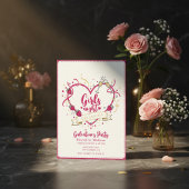 Strawberry Champagne Galentines Day Invitation