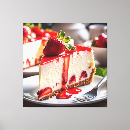Strawberry Cheesecake Canvas Afdruk (Voorkant)