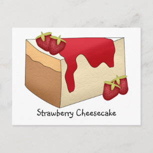 Strawberry Cheesecake Recipcard Briefkaart