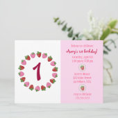 Strawberry Circle Invitation Kaart (Staand voorkant)
