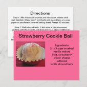 Strawberry Cookie Balls Briefkaart (Voorkant / Achterkant)