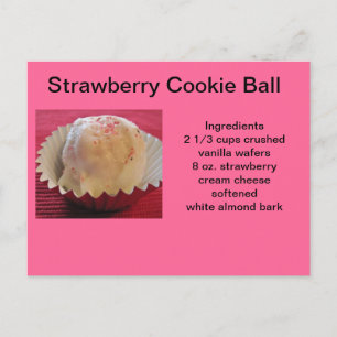 Strawberry Cookie Balls Briefkaart