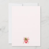 Strawberry Coquette Baby Shower Invitation (Dos)