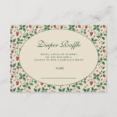 Strawberry Cottage Garden Baby Show Diapper Raffle Informatiekaartje (Voorkant)