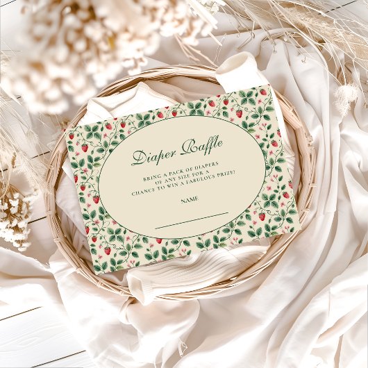 Strawberry Cottage Garden Baby Show Diapper Raffle Informatiekaartje