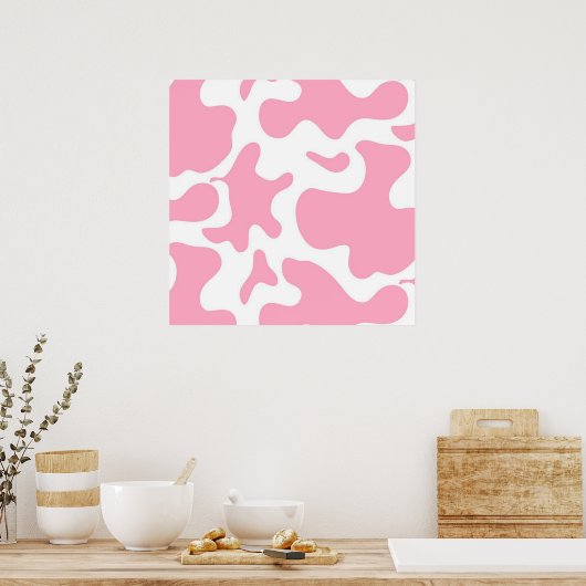 Strawberry Cow | funny cow canvas Poster (Keuken)
