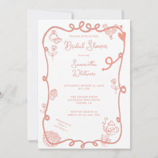 Strawberry Cream Doodle Vrijgezellenfeest Kaart