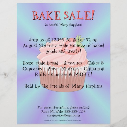 Strawberry Cupcake Flyer (Voorkant)