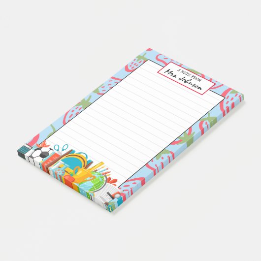 Strawberry Custom Leuke Leraar Post-it Notities Post-it® Notes (Schuin)