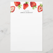 Strawberry Custom Stationery Briefpapier (Voorkant)
