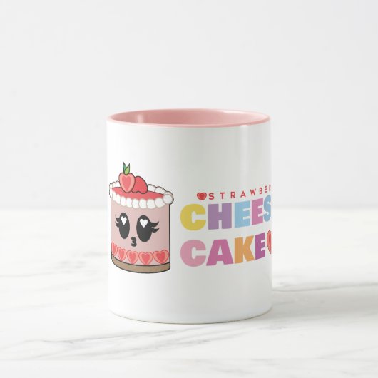 Strawberry cute cheesecake cup  mok (Midden)