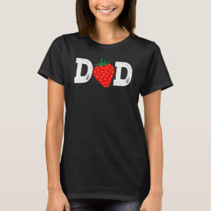 Strawberry Dad Fruit Fruitarian Vaderdag Berr T-shirt