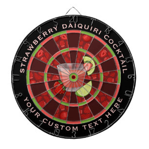 Strawberry Daiquiri Cocktail Dart Board Dartbord