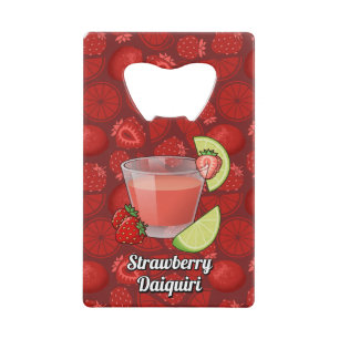 Strawberry Daiquiri Credit Kaart Bottle Opener Kredietkaart Flessenopener