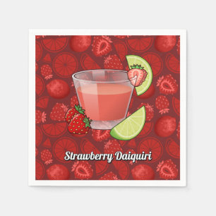 Strawberry Daiquiri Paper Napkins Servet