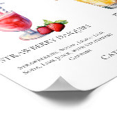 Strawberry Daiquiri Piña Colada Mocktails Menu Poster (Hoek)