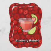Strawberry Daiquiri Uitnodiging (Voorkant / Achterkant)