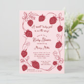 Strawberry Delight-Baby shower Kaart (Staand voorkant)