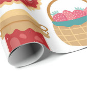 Strawberry Delight Pattern Cadeaupapier (Rol Hoek)