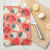 Strawberry Delight Pattern Theedoek (Quarter Fold)