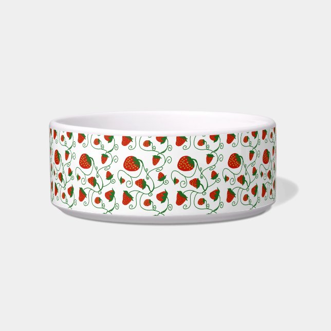 Strawberry Design Hondenschaal Voerbakje (Voorkant)